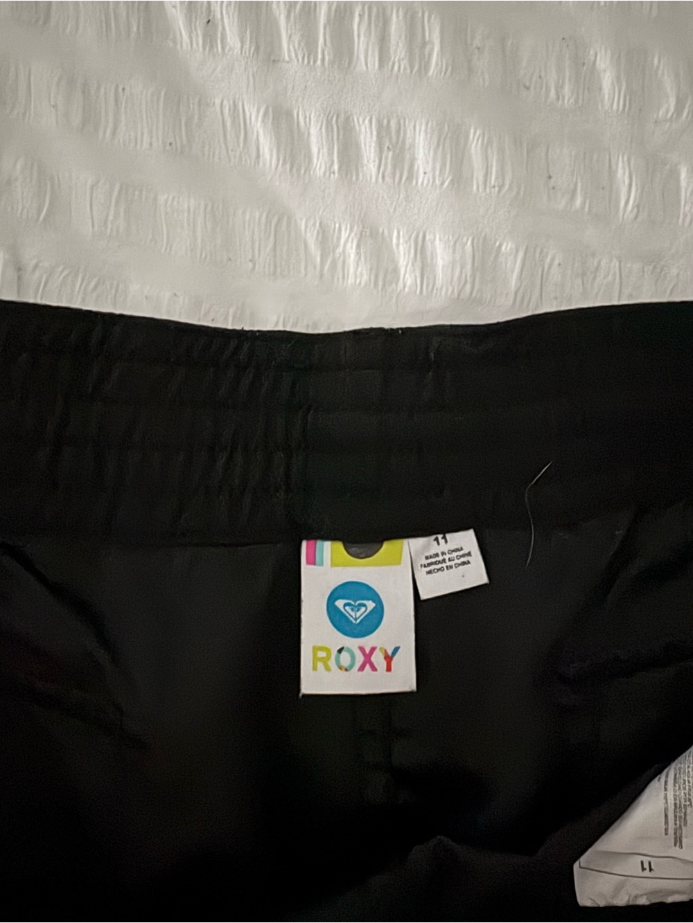 NWOT Roxy Black Swim Bottoms with Color-Accent Logo